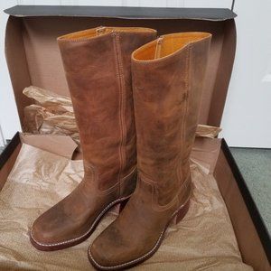 Frye Company Campus 14L Women's Leather Boot Size 7 M Dark Brown unworn